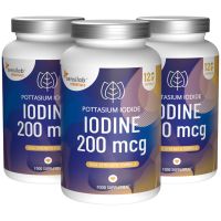 Essentials Jod 200 mcg hochdosiert – vegan, 3er Pack = 360 Kapseln