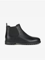 Black Men's Leather Ankle Boots Geox - Mens