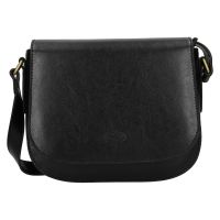 Katana Klara bőr crossbody táska - fekete