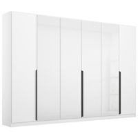 Rauch Möbel SKRIŇA S OTOČNÝMI DVERAMI, biela, biela s vysokým leskom, 271/210/54 cm