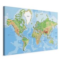 artgeist OBRAZ NA PLÁTNE, mapa sveta, 120/80/1,2 cm