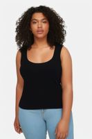 Trendyol Curve Black Diver/Scuba Knitted Plus Size Blouse