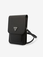 Guess PU Saffiano Triangle Logo Black Torba ljubičasta