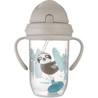 Canpol babies Exotic Animals Cup With Straw чашка з трубочкою Gray 270 мл