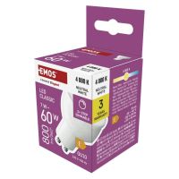 LED žárovka Classic MR16 / GU10 / 7 W (60 W) / 800 lm / neutrální bílá / krok. stmv.