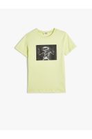 Koton Hologram Printed T-Shirt Short Sleeve Crew Neck Cotton