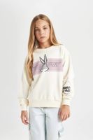 DEFACTO Girl Looney Tunes Printed Relax Fit Crew Neck Sweatshirt