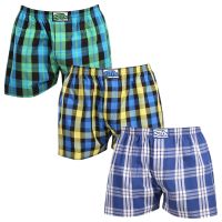 3PACK pánské trenky Styx klasická guma vícebarevné (3A103890) M