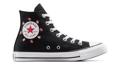 Converse Chuck Taylor All Star Strawberries - Dámske - Tenisky Converse - Čierne - A14932C - Veľkosť: 38
