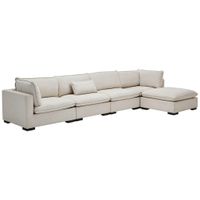 Livetastic ROHOVÁ SEDACIA SÚPRAVA, textil, krémová