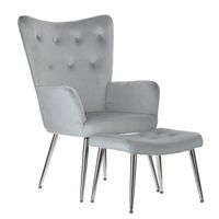 Relaxační křeslo s podnožkou Silver Luxury