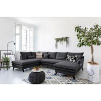 P & B SEDACIA SÚPRAVA, textil, grafitová