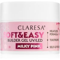 Claresa Soft&Easy Builder Gel Basisgel für Nägel Farbton Milky Pink 45 g