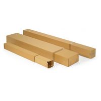 15 x Dlouhá krabice 100x100x1200-2000mm, teleskopické víko, hnědá, třívrstvá vlnitá lepenka (3VVL) RAJA