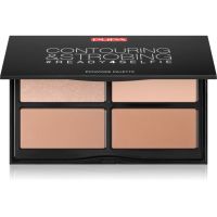 PUPA Milano #READY4SELFIE Contouring & Strobing контурна палетка для обличчя з ефектом сяйва відтінок 002 Medium Skin 175 гр
