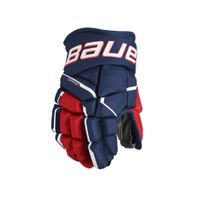 Rukavice Bauer Supreme Mach S23 JR, Junior, tmavo modrá-červená-biela, 11"
