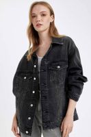 DEFACTO Oversize Wide Cut Buttoned Jean Jacket