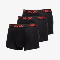 Hugo Boss Logo-Waistband Stretch Trunks 3-Pack Black S