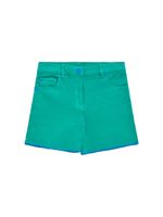 Embroidered Cotton Denim Shorts