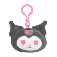 Sanrio Hello Kitty Grey Kuromi Plush Figure Keychain 7 cm