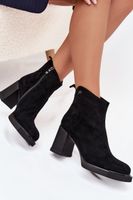 Bőr velúr női bokacsizma Vinceza