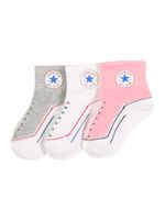 CONVERSE Čarape  siva / roza / bijela