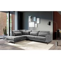Livetastic ROHOVÁ SEDAČKA, textil, kompozitné drevo, sivá