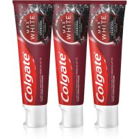 Colgate Max White Charcoal bleichende Zahnpasta 3 x 75 ml