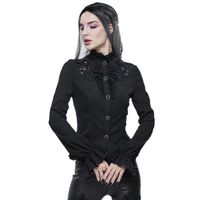 koszulka gotycki and punk damskie - 3D appliqued shoulder gothic - DEVIL FASHION - SHT07601 XL