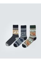 LC Waikiki Patterned Men's Socks 3-Piece