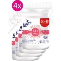 Linteo Natural Cotton Pads ватні косметичні диски для зняття макіяжу 40 + 10ks x 4