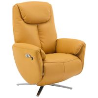 Livetastic MASÁŽNE KRESLO, textil, koža, žltá