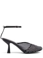 70mm Minette Veiled Mesh Heels
