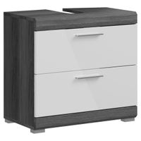 MID.YOU SKRINKA POD UMÝVADLO, biela s vysokým leskom, antracitová, sivá, 60/56/34 cm