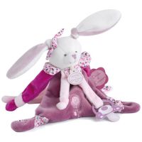 Doudou Gift Set Bunny with Soother Clip м’яка іграшка з тримачем 1 кс