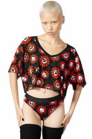 T-Shirt Frauen - Gloomy Garden V-Neck - KILLSTAR - KSRA005967 XXL