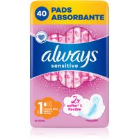 Always Sensitive Normal Plus vložki brez dišav 40 kos