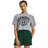 T-shirt Under Armour Collegiate Crest Crop Ss Steel Light Heather L