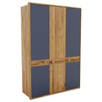 Linea Natura ŠATNÍKOVÁ SKRIŇA, divoký dub, antracitová, dub artisan, divoký dub, 156,4/225/58 cm