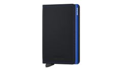 Secrid Slimwallet Matte Black & Blue Unisex - Peňaženka Secrid - Čierna - SM-Black-Blue-One-size - Size: One size