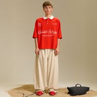Cropp - Polo majica s potiskom - rdeča