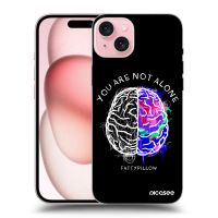 Silikónový čierny obal pre Apple iPhone 15 - Brain - White