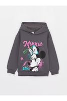 LC Waikiki Minnie Mouse Printed Long Sleeve Girls' Hoodie