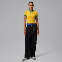 Jordan Wmns Graphic Brazil Crewneck Shirt Varsity Maize - Dámske - Tričko Jordan - Žlté - IF3926-741 - Veľkosť: XS