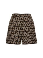 Logo Jacquard Canvas Mini Shorts