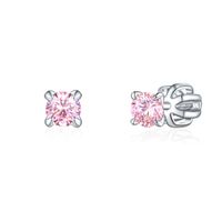 Olivie Strieborné 3mm náušnice PIPPI PINK 8369