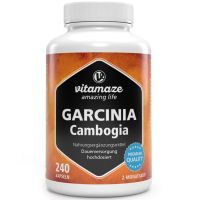 Vitamaze Garcinia Cambogia hochdosiert + Cholin für den Stoffwechsel, Garcinia Extrakt mit 60 % HCA aus Malabar-Tamarine, 240 Kapseln | Sensilab