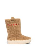 Logo Embroidered Plush Boots