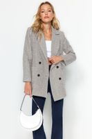 Trendyol Gray Regular Lined Woven Blazer Jacket