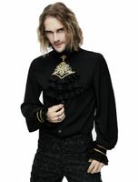 muška košulja DEVIL FASHION - Gabriel Gothic Embroidered Chiffon XXL